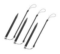 FELTECHELECTR 3pcs High Precision Resistive Stylus Pen for Tablet with Spring Rope Suitable for Navigators and POS Scratchfree Black ABS Aluminum Copper