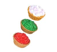 FELTECHELECTR 3pcs Miniature Food Models Mini House Decoration Pretend for Dollhouse Kitchen Display Collectible Micro Landscape Craft
