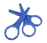 FELTECHELECTR 3PCS Plastic Bucket Lid Opener Wrench for 20-30L Drum Barrels, Blue Plastic Cap Opening Tool for Paint Buckets and Pails, Sturdy Drum Wrench for Easy Lid Removal
