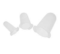 FELTECHELECTR 3pcs Silicone Covers for Cake Nozzle Tips, White Piping Tip Protectors to Extend Nozzle Lifetime, Suitable for Baking and Dessert Decorating, Includes Small, Medium and Large Sizes