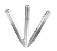 FELTECHELECTR 3pcs Stainless Steel Lab Bead Scoop Set with Curved Rounded Ends, Metal Powder Transfer Scooper for Mixing Pastes and Scooping Powders in Laboratory and Classroom Use