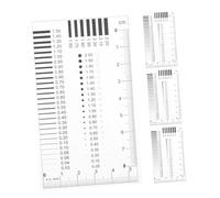 FELTECHELECTR 4 Pcs High Precision Crack Ruler for Transparency Flaw Detection Film Compact Measurement Scale for Line Defects and Surface Crack Monitoring in Industrial Quality Control