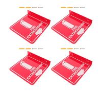 FELTECHELECTR 4 Set Fire Emergency Sign Fire Extinguisher Matching Screws Red