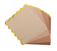 FELTECHELECTR 40pcs Scalloped Paper Napkins Disposable Solid Serviettes for Weddings Parties Bridal Showers Dinner Buffets Elegant Luncheon Tissue