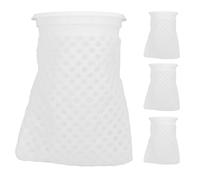 FELTECHELECTR 4pcs 4 Inch Ring Honeycomb Filter Socks: Aquarium Nylon Filter Bags Fine Mesh Filtration Holders 12 Inch Length for Aquarium Sump, Fish Tank or Pond