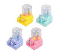 FELTECHELECTR 4Pcs Candy Catcher Portable Mini Claw Machines for Blue Pink Yellow Purple Educational Playthings Enhancing Eye-hand Coordination and Creativity