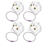 FELTECHELECTR 4pcs Cat Hair Memorial Keyrings Plastic Pet Hair Keepsake Pendants for Personal Space or Traveling Artistic Souvenir and Elegant Display Ornament for Cat Lovers Random Color