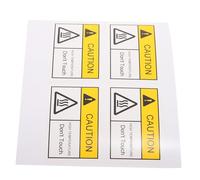 FELTECHELECTR 4pcs Caution Hot Surface Warning Label Adhesive Pvc Safety Stickers 0.59x0.59x0.00in Multi-color Communicate Potential Hazards Prevent Accidents for Safety Enhancement and Accident
