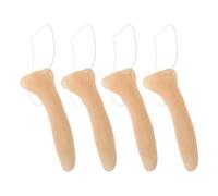 FELTECHELECTR 4pcs Cosplay Long Nose: Halloween Party Costume Accessory - 6.5 Inch Plastic Extra Long Nose For Cosplay - Portable And Lightweight For Performance