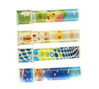 FELTECHELECTR 4Pcs Educational Kaleidoscope for Color Cognition and Creativity Development Plastic Observation Plaything with Random Patterns for Boys
