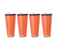 FELTECHELECTR 4pcs Horse Leg Mosquito Protector, UV Protective Mesh Leg Wraps with Soft Cuffs, Breathable No Stomp Fly Boots for Paddock and Pasture Orange