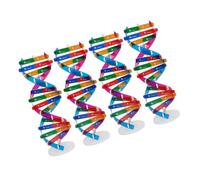 FELTECHELECTR 4pcs Human Dna Genes Model Kit Double Helix Structure Educational DIY Teaching Tool for Biology Science Learning and Interactive Genetics Study