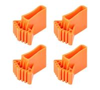 FELTECHELECTR 4pcs Ladder Feet Mats Rubber Non-Slip Protective Covers Orange Stability Floor Protection for Herringbone Telescopic Ladder Accessories
