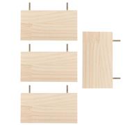 FELTECHELECTR 4pcs Parrot Platform Stand: Bird Perch Platform - Cockatiel Cage Accessories - Wooden Perch Shelf for Birds Parakeets Conures Macaws and Small Pets