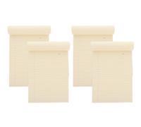 FELTECHELECTR 4pcs Portable Memo Pad Lined Notepad for Students Easy to Write Beige Paper A4 Size Schedule Notepad Convenient Office and School Supplies