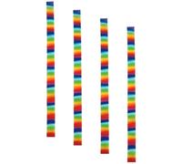 FELTECHELECTR 4pcs Silicone Elastic Towel Bands for Beach Chairs and Towels, Sturdy Rainbow Fixing Straps to Hold Swimsuits and Shirts Securely, for Vacation and Camping Use