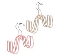 FELTECHELECTR 4pcs Stainless Steel and Pvc Shoe Organiser Hanging Rack with Double Hooks for Quick Drying and Shoe Shape Protection, Space Saver for Apartments and Dorm Rooms