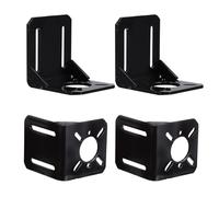 FELTECHELECTR 4pcs Steel Stepper Motor Mount Bracket for 3D Printer with High Precision Slot Holes, Strong Support, and Great Replacement for 28, 35, 42 Stepper Motors
