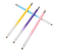 FELTECHELECTR 4pcs Universal Capacitive Stylus Pens Silver Fiber Double Tips for Smartphones and Tablets, High Precision Touchscreen Pen Stylus for Drawing and Navigation