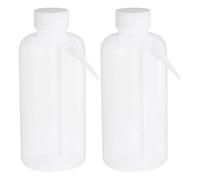 FELTECHELECTR 500ml Wide Mouth Lab Wash Bottles with Nozzle 2Pcs Lightweight Plastic Squeeze Bottles for Laboratory Cleaning Plant Care and Tattoo Rinsing