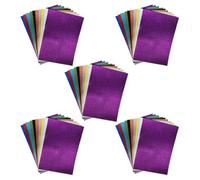 FELTECHELECTR 50pcs Glitter Paper for Crafts with Tear Resistant, Versatile Decoration, Unique Shiny Design, for Poster Making and Scrapbooking DIY Projects Random Color