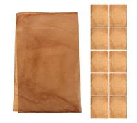 FELTECHELECTR 50pcs Traditional Rice Paper Classical Coffee Color with Vegetation-dyed Surface Ink Absorption Antique Color Design for Chinese Calligraphy and Painting Artists