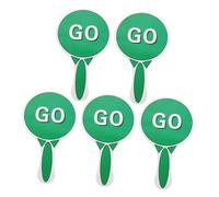 FELTECHELECTR 5pcs Double-sided Stop Sign for Lightweight Handheld Traffic Safety Signals with Red and Green Paddles Realistic Road Signs for Kindergarten Classroom Games and Practical Learning