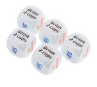 FELTECHELECTR 5pcs Drinking Game Dice Fun Adult Party Decider for Home Gatherings Material Engaging Family Bonding Activity Cheerful Atmosphere for Friends