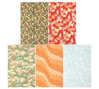 FELTECHELECTR 5Pcs Japanese Style Wrapping Paper Set Delicate Art Paper with Origami Crane Design Multipurpose for DIY and Box Wrapping Suitable for Birthday and Wedding Present Random Style