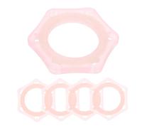 FELTECHELECTR 5pcs Night Glow Non- Microphone Rolling Covers for Handheld Mics Easy to Clean Six-corner Design for Live Events and Ktv