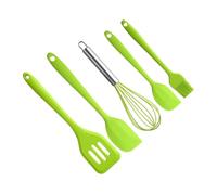 FELTECHELECTR 5Pcs Silicone Utensil Kit Kitchen Cooking Tools Set with Premium Heat Resistant Design Non-Stick Baking Tools for Home Restaurant and Hotel Use
