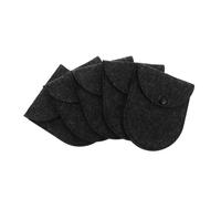 FELTECHELECTR 5pcs Small Felt Storage Pouch Carrying Protective Bags Multifunctional Mini Cases Portable Black Set for Travel and Daily Use