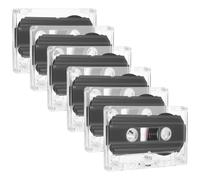 FELTECHELECTR 6Pcs 60-Minute Blank Audio Cassette Tapes for Recording, Recordable Empty Cassette Tapes with Cases Suitable for Voice and Music Recording