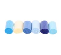 FELTECHELECTR 6Pcs Blue Acrylic Embroidery Yarn for 3D Stitching, Pre-Cut Latch Hook Rug Yarn Set for DIY Carpet Making and Knitting Crafts in Home Art Projects