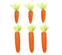 FELTECHELECTR 6pcs Carrot Shape Cat Bite Green Paper Material Pet Chew for Cats and Small Pets Entertainment and Stress Relief