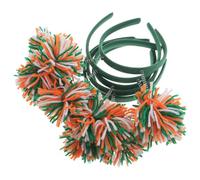 FELTECHELECTR 6pcs Colorful Knit Pom Pom Headband Set Comfortable Hairbands for Women Vibrant Multi Colored Ball Hair Accessories for Halloween Dress Up Fairy Tale Costumes Holiday Parties