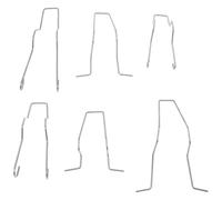 FELTECHELECTR 6pcs Headlight Retaining Clip Metal Spring Clips Silver Secure Fit Easy Installation for Automotive Headlight Bulbs Car Repair Tool Accessories