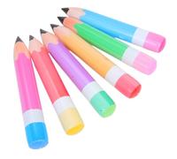 FELTECHELECTR 6PCS Inflatable Pencil Balloon Kit PVC Reusable Hanging Decorations for Classroom Party Photo Props Back to School Graduation Event Supplies