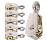 FELTECHELECTR 6pcs Metal Fixed Pulley Block Science Kit Single Pulley Wheel for Physics Lab Experiments Model Making Educational Tools for Students Classroom and Home