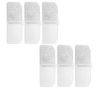 FELTECHELECTR 6pcs Pet Drinking Fountain Filters Water Fountain Filter Filtering Mat White High Iodine Plant Coconut Shell Resin Cotton Removes Debris Removes Pet Hair for Home and Store Use