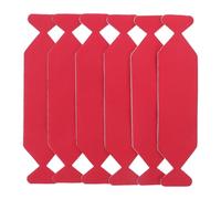 FELTECHELECTR 6pcs Red Non-slip Scraper Buffer Stickers for Car Film Application, Self-adhesive Squeegee Fabric Patches, Protective Window Film Squeegee Supplies for Automotive Vinyl Wrap