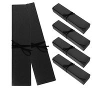 FELTECHELECTR 6pcs Rose Gold Truffle Box Set 6-Grid Black Chocolate Packaging Boxes 24x5.5x3.5cm Empty for Candy Macaron and Dessert Presentation