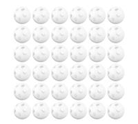 FELTECHELECTR 80pcs White Bell Balls Inserts for DIY Plastic Rattle Replacement Parts for Stuffed Animals Shaking Noise Maker for Craft and Repair
