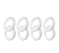 FELTECHELECTR 8pcs Foam Wreath Rings Lightweight round Foam Circles Easy to Color White Craft Supplies for Decorating Parties and Art Class