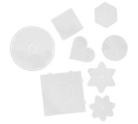FELTECHELECTR 8pcs Fuse Beads Pegboards DIY Template for Craft Beads Boards in Round Square Hexagon Star Shapes Craft Project Tools for Creativity and Skill Development