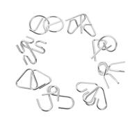FELTECHELECTR 8pcs Metal Teaser Puzzles for Adults Engaging Brain Teaser Traditional Unlocking for Mind Sharpening Problem Solving and Fun Party Games