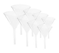 FELTECHELECTR 8pcs Scientific Glass Funnel Laboratory Borosilicate Glass Funnels with Stems Wide Mouth Filling for Chemical and Biological Experiments