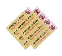 FELTECHELECTR 8pcs Waterproof Automatic Door Decals for Vehicle Doors Yellow PVC All-Weather Protection for Shuttle Bus and Commercial Vehicle Safety
