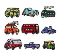 FELTECHELECTR 9Pcs Sew on Patch Embroidered Appliques Multi-Purpose Cotton Patches for Jackets Hats Bright Appearance Delicate Style Clothes Shop Repair Decoration