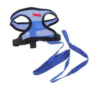 FELTECHELECTR Adjustable Breathable Mesh Chicken Duck Goose Vest Harness with Elastic Walking Leash, Medium Blue, Comfortable Pet Pulling Rope for Poultry Training and Outdoor Use Random Color
